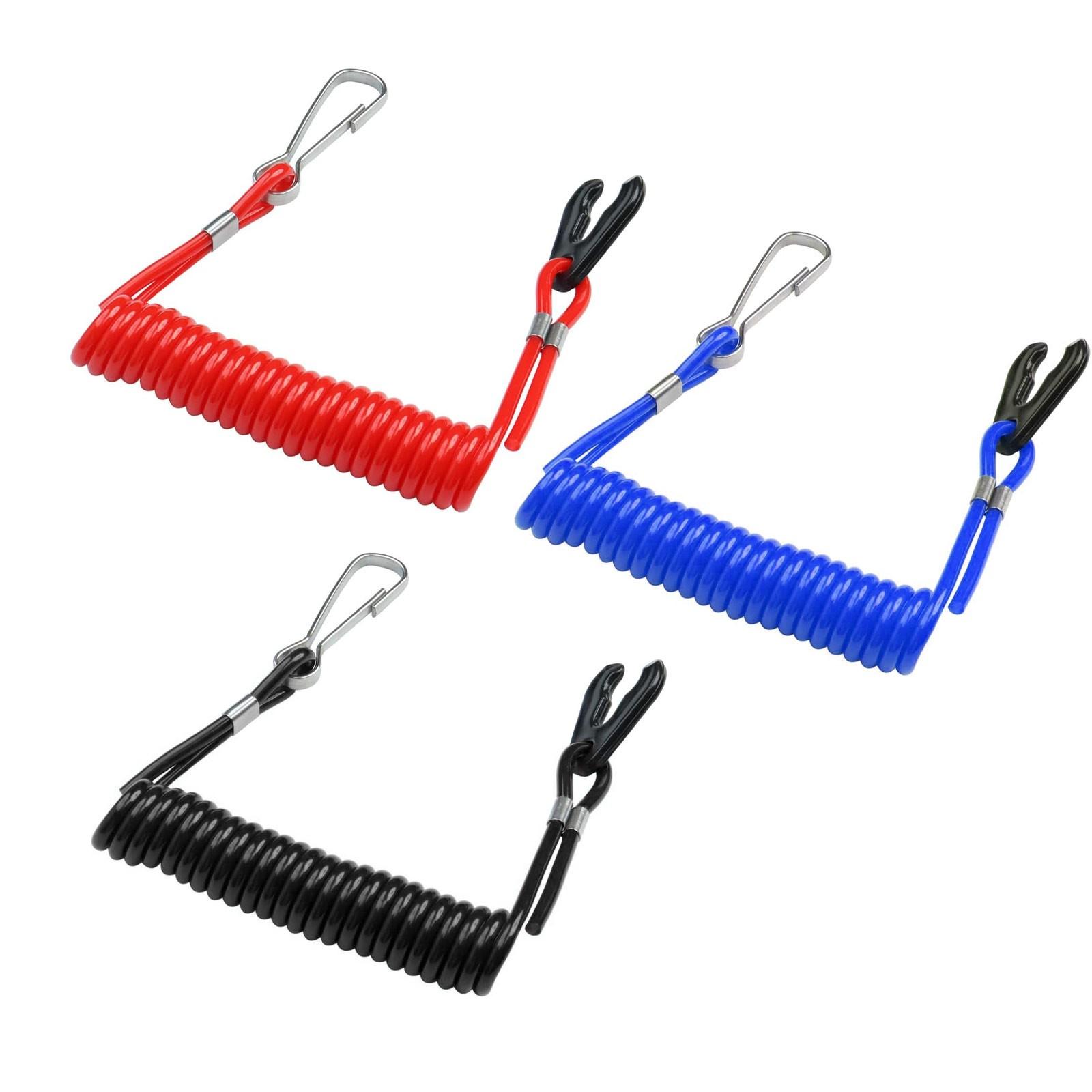 Outboard Replacement Engine Stop Lanyard, Boat Engine Safety Kill Stop, Emergency Ignition Stop for Watercraft Outboard Motors, Boat Key Lanyard Rope Clip