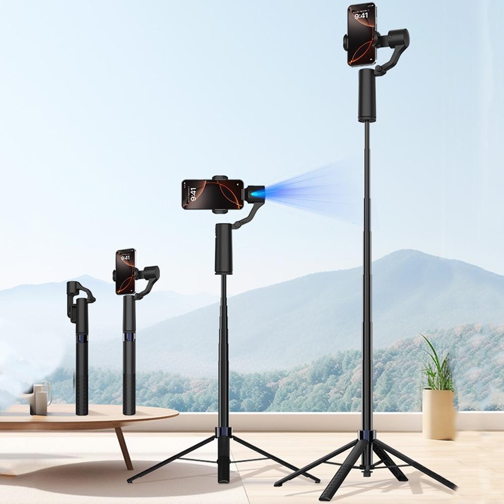 Dual-Axis Ai Face Recognition Gimbal with Tripod Stand, Phone Stabilizer, Handheld Gimbal, 360° Follow Focus, Anti-Shake, Videography Equipment, Christmas Gift