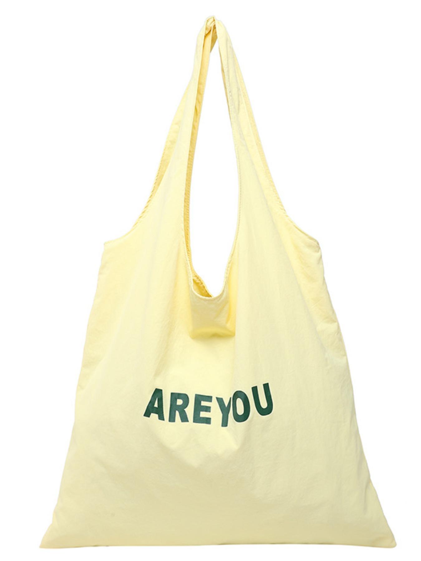 New Trendy Letter Fashion Shoulder Bag, Commuter Versatile Canvas Bag, Casual Large Capacity Women's Bag, Stylish and Practical