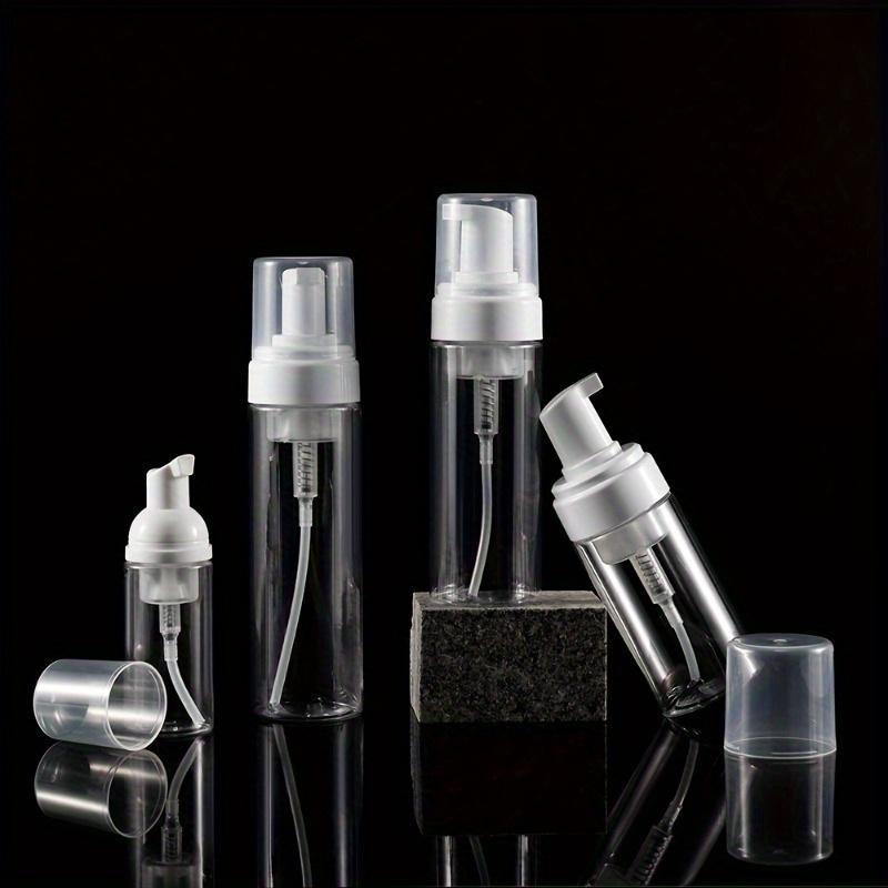 4pcs Refillable Soap Dispenser Refillable Foaming Soap Dispenser Bottle 100/120/150/200ml, Clear Plastic Pump for Hand Soap, Shampoo, Lash Cleanser - Durable & Hypoallergenic, Ideal for Travel, Bathroom, Kitchen & Outdoor Use
