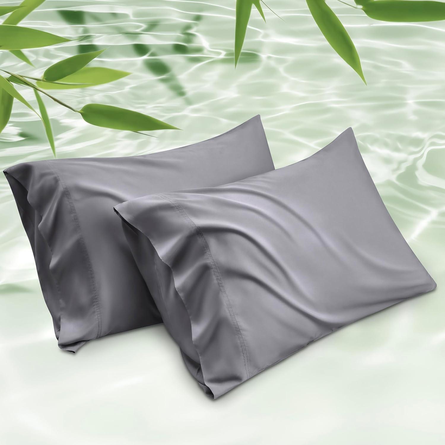 Cooling Pillowcase for Soft and Smooth Touch, Reduces Friction-Induced Breaks, Sleep Wrinkles, and Irritation, Gentle on Skin and Hair