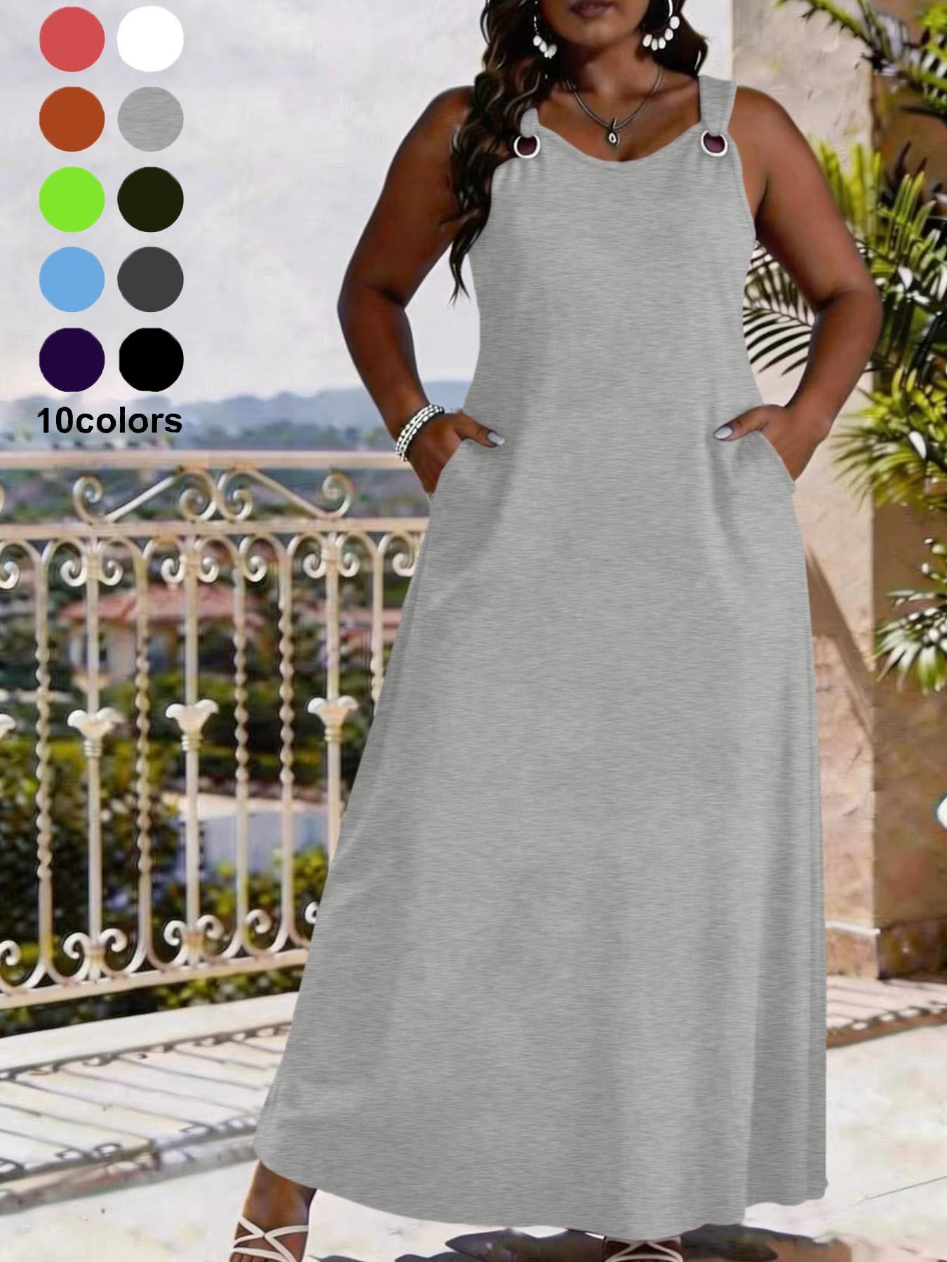 Elegant V Neck Sleeveless Dress for Women, Casual Loose-Fit Camouflage Pattern, Perfect for Daily Outings, Beach Parties, Summer Fashion Womenswear