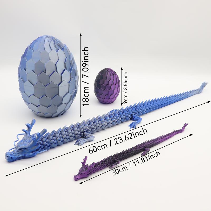 2pcs 3D Printed Dragon Egg Shaped Decorative Eggs, Collectible Figurines, Home Decoration Gift, Party Supplies, Perfect Christmas & New Year Present