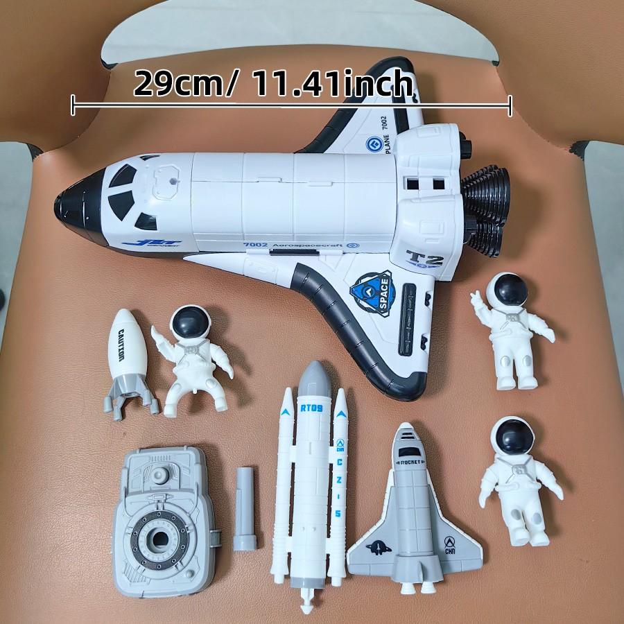 Pre-Built Model Rocket Space Ship, Launch Ship with 3 Astronauts, Space Series Model, Kids' Interest Toy, Christmas Gift