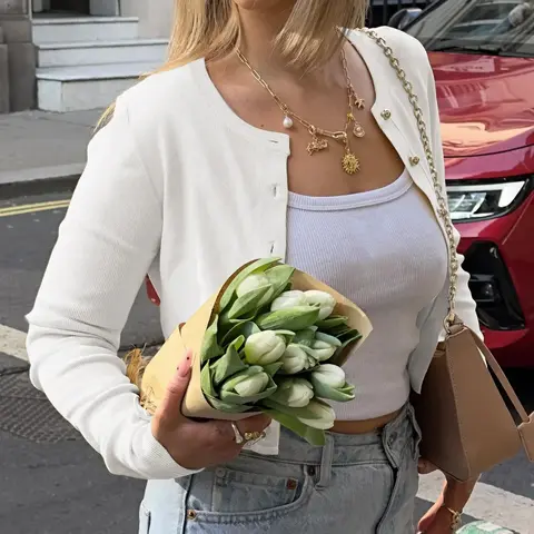 Women‘s Ribbed Solid Color Buttons Long Sleeves Crop Top, Round Neck Single-button Plain Slim-fitting T-shirt Top, Elegant Party Clb Date Holiday Daily Casual Shirt Blouse, Ladies Spring Fall Winter Cardigan Coat Tops Clothes Wear Casual Everyday Tops