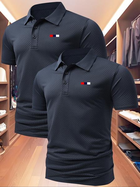 Men's Summer Polo Shirt, Casual Fitted Short Sleeve, Quick-Dry Fabric, Outdoor Sports & Leisure Wear, Athletic Sports Clothing, Birthday Gift Idea