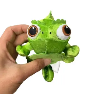 15cm Pascal Rapunzel Chameleon Plush Doll Stuffed Animals Shoulder Plush Doll Magnet Lizard With Disk Base Toy Kids Gift New