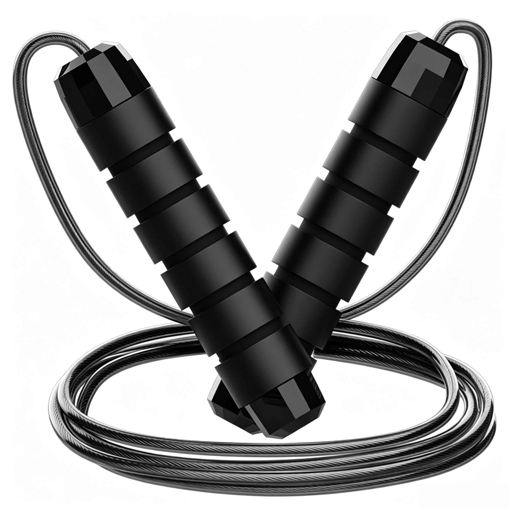 Steel Wire Jump Rope, Anti-Slip Foam Handle Adjustable Fitness Skipping Rope for Home Workout Gym Exercise-YY1