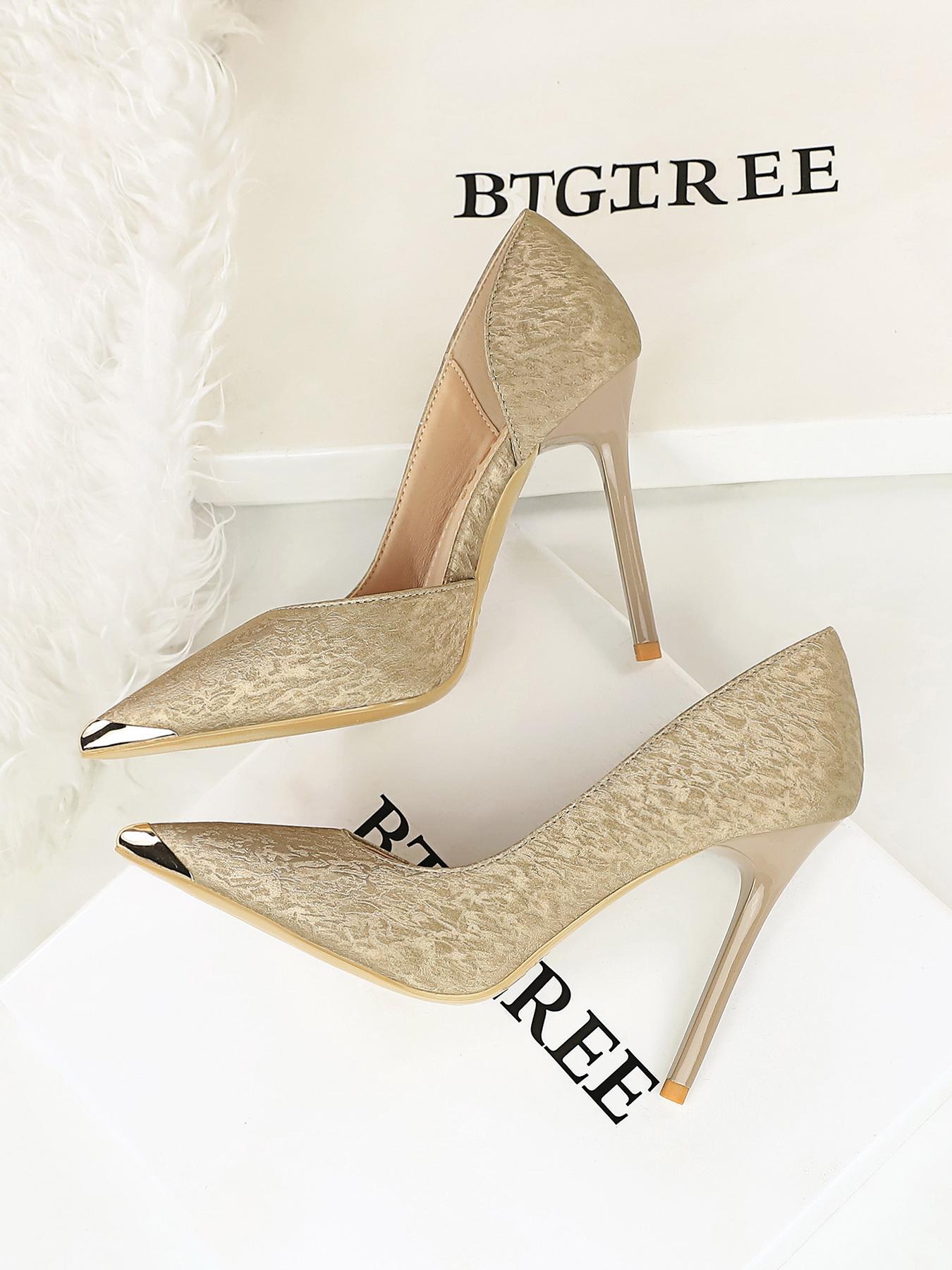 Women's Fashionable Lace Stiletto Heels, Elegant Pointed Toe High Heels for Party, Daily Clothing Decor for Women & Girls, Walking Shoes, Classy Stiletto Heels, Elegant Heeled Shoes