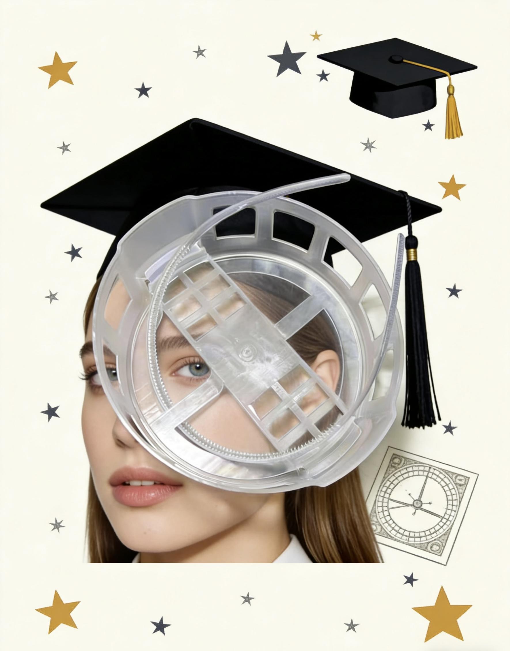 Original Graduation Cap Clip-On Headband, Snug Fit for Male/female Graduates, Commencement Ceremony Wear, Graduation Souvenir Accessory