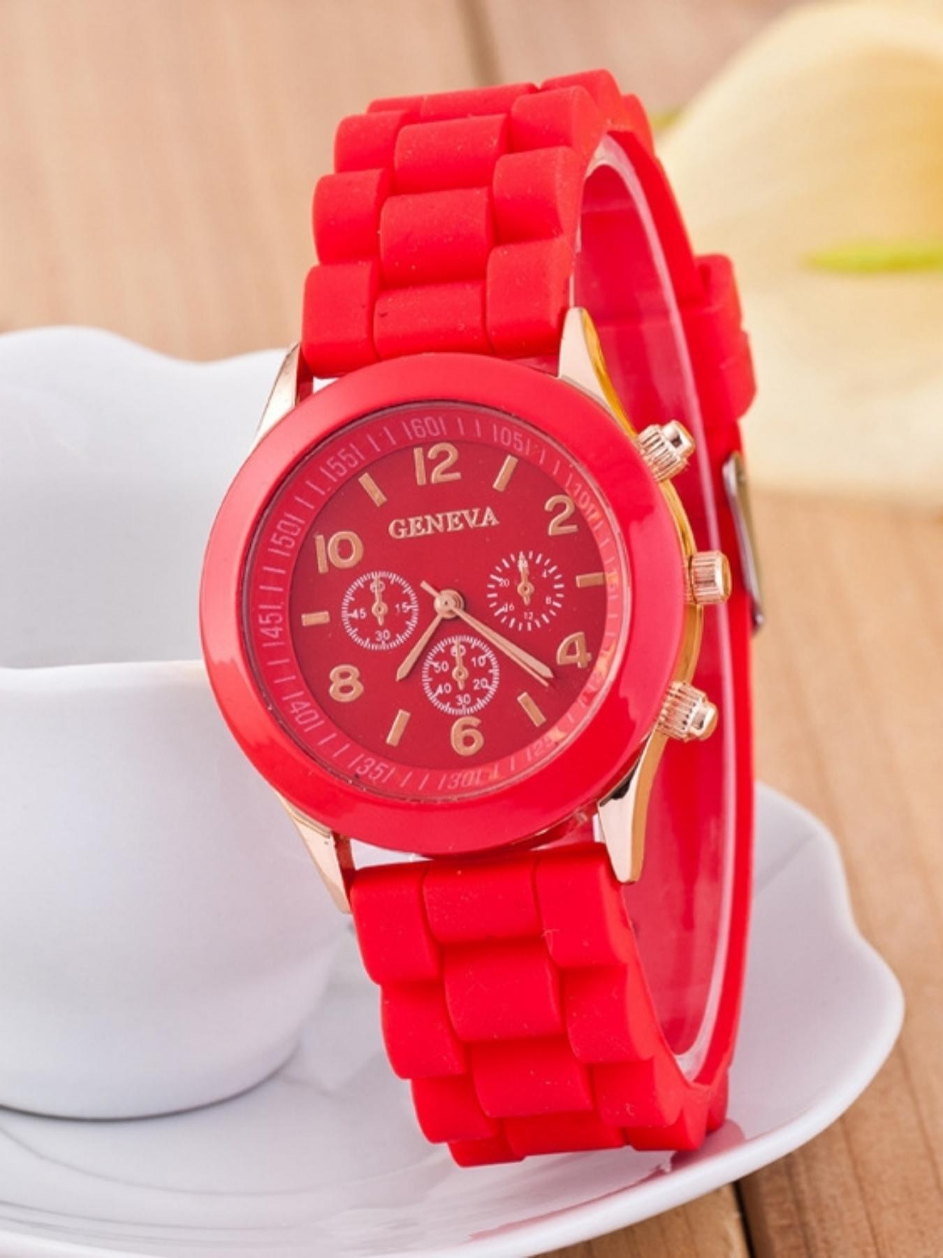 Round Dial Analog Quartz Watch, Fashionable Watch Without Box