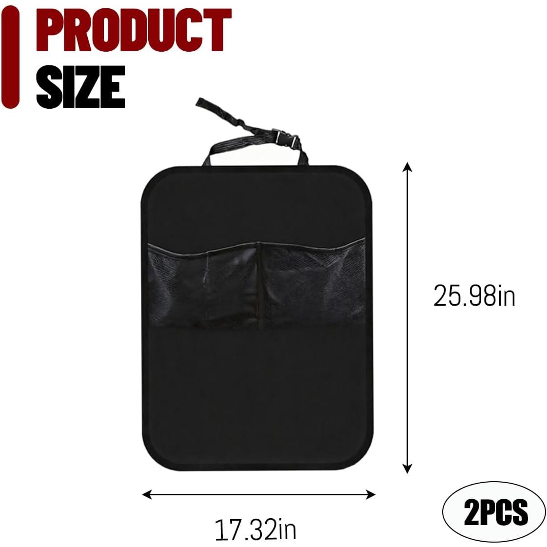 2 count  Kick Mat  Seat Protector, Large  Backseat Protector with 2 Mesh Storage Pockets, Automotive  Seat Storage Organizer for ,  for  SUV Sedan