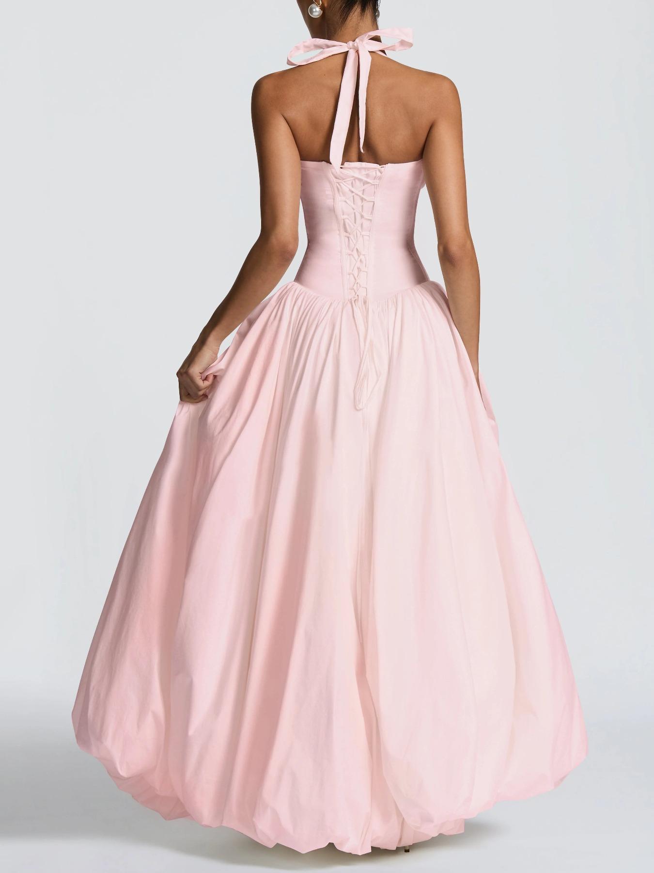 Sweet One-Shoulder Backless Dress, Halter Neck, Slim-Fitting Design, Irregular Hemline, Perfect for Casual & Party Wear, Women's Fashion