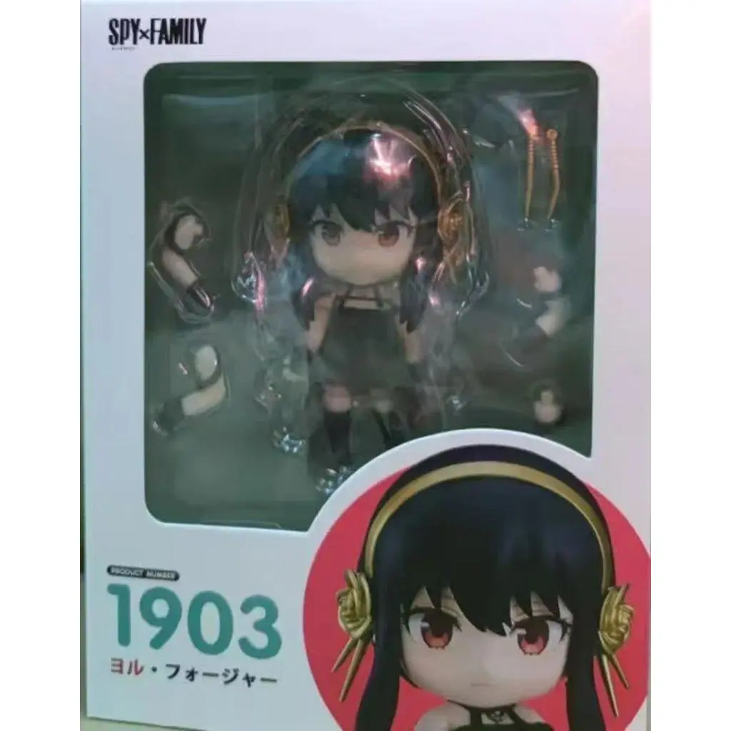 Spy x Family Anya Loid Yor Forger Family Q Version Clay Figures, Interchangeable Faces Kawaii Anime Collectible Boxed Gift Set