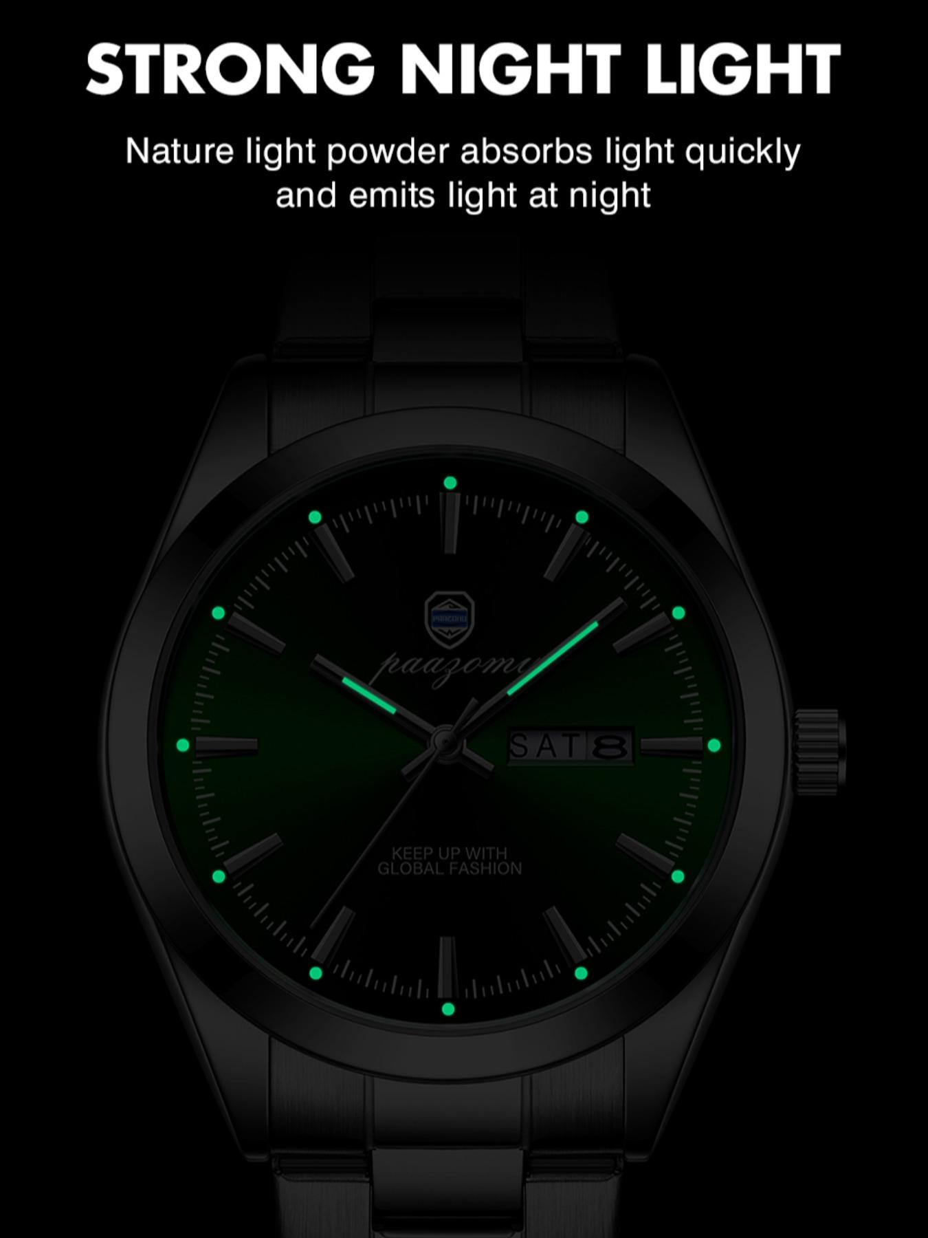 Paazomu Men's Business Watch, Stainless Steel, Interchangeable Straps, Ultra Thin, Japanese Quartz Movement, 1 Set, Men's Watch, Reloj Hombre