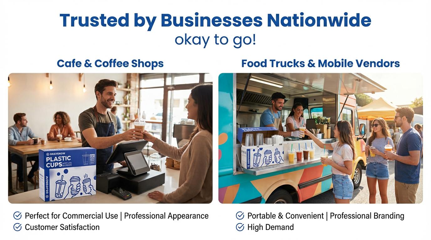 50 Pack 12–24oz Clear PET Cups with Lids & Straws | BPA-Free Iced Coffee & Party Cups Bulk Set