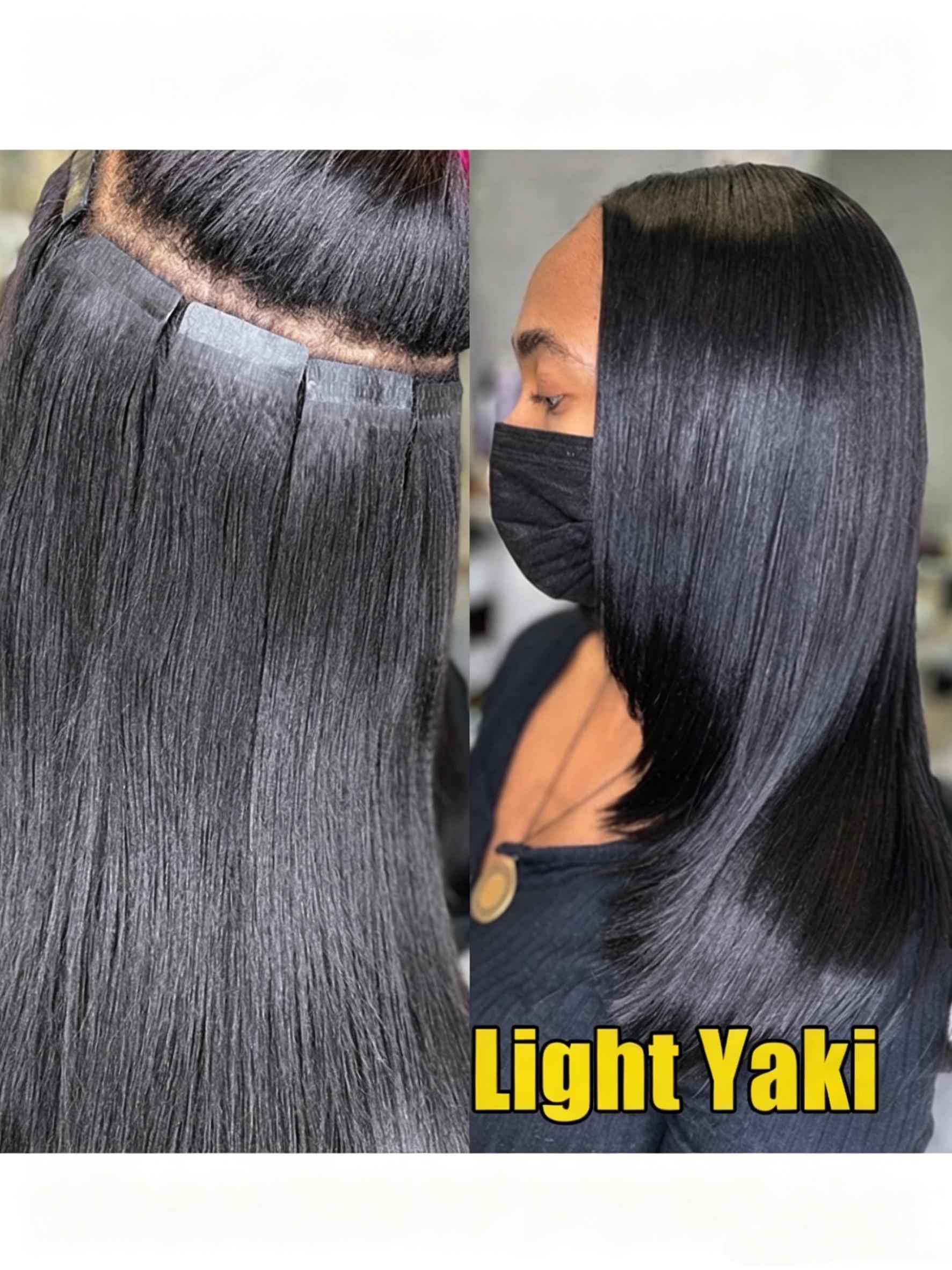 Light Yaki Tape In Hair Extensions Human Hair Silky Cuticle Remy Tape in Extensions Silk Pressed Yaki Tape ins 16-22inch 20pcs