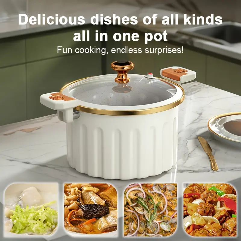 1pc Enamel Dutch Oven Large Capacity Double Handle Non Stick Multi Function Cookware for Labor Day Christmas Party Modern Kitchenware Enamel Coating High Quality Enamel Cookware