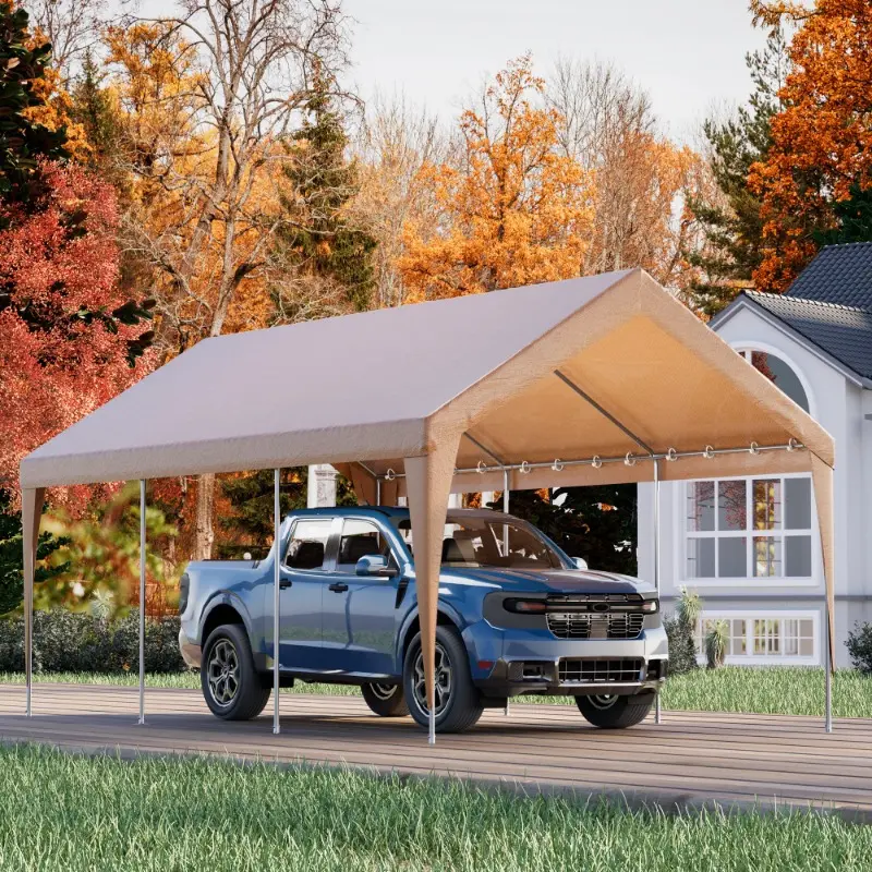 12x20 ft Replacement Carport Cover, Heavy Duty, Rainproof & UV Protected Carport Replacement Canopy for All Weather Use, Replacement Canopy Only, Carport Frame Not Included, Suitable for Car, Boat Tent, Yellow