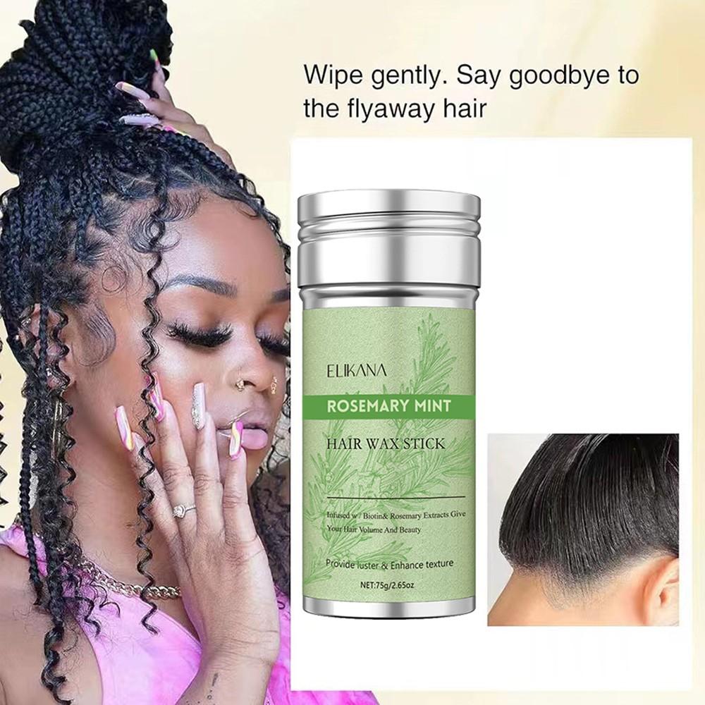 Rosemary Hair Wax Stick, for Damaged Hair and Split Ends, Smooth Hair Wax for Men and Women, Anti-Frizz and Volumizing, Hair Styling Wax, Hair Setting Agent.