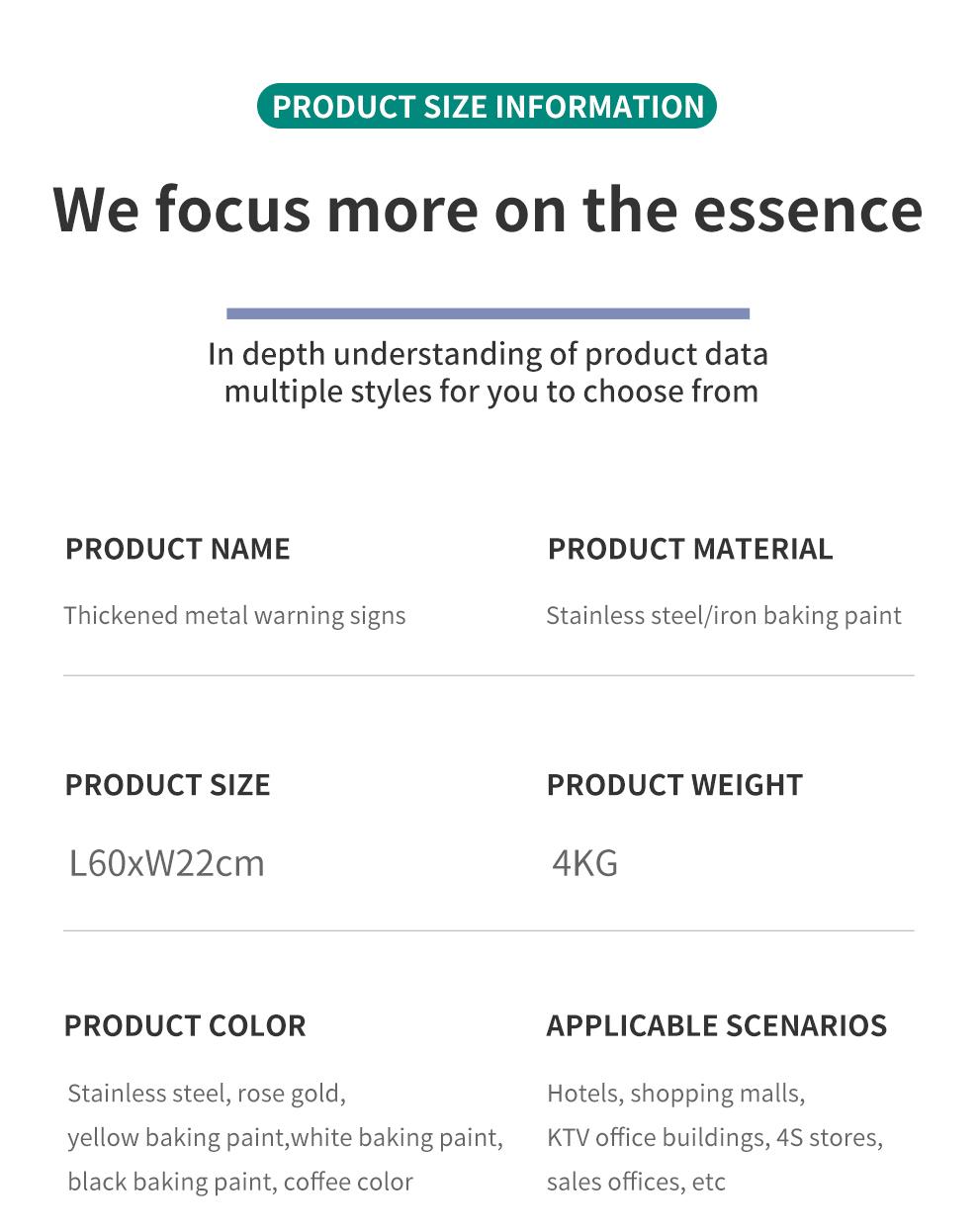 Metal Wet Floor Caution Sign, Durable Fade Resistant; Custom No Parking Sign, Maintenance Warning Sign for Commercial Use