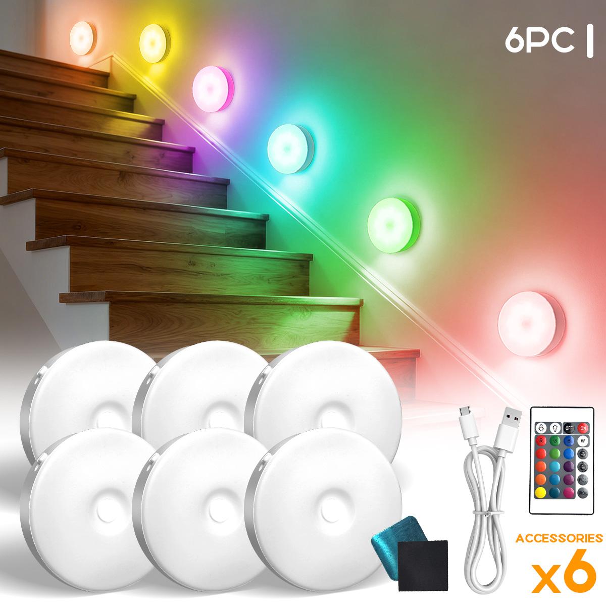 Indoor Motion Sensor Night Light USB Rechargeable Lamp Magnetic Mount Warm Light for Kitchen Closet Pantry Wardrobe Coffee Corner Bathroom Stairs Hallway Sink Cabinet Laundry Room Tool Room Garage Refrigerator Smart Lamp