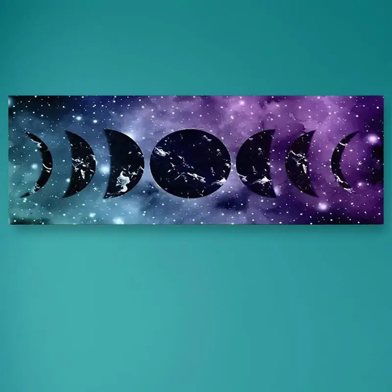 Moon Pattern DIY Diamond Art Painting Kit without Frame, 5D Diamond Art Painting Cross Stitch Kit, DIY Decor Painting for Bedroom Living Room
