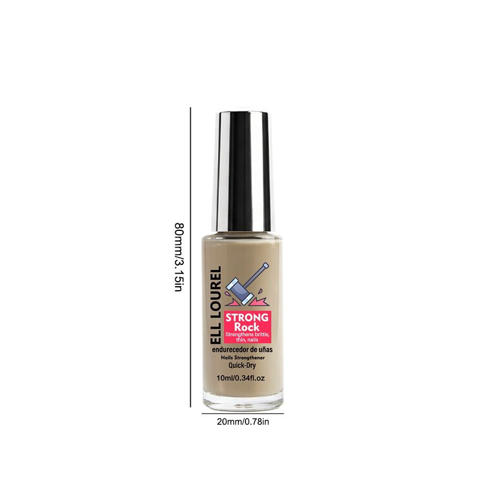 ELL LOUREL New Arrival STRONG Rock Nail Strengthener, Quick-Dry Nail Hardener, Strengthens Brittle, Thin Nails, Protective Nail Care Treatment, Salon Quality DIY Manicure, Perfect Holiday Gift for Nail Lovers, 10ml/0.34fl.oz