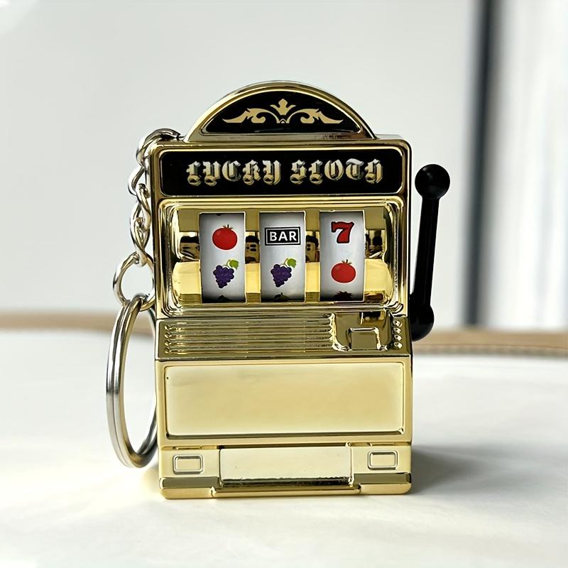 Fashion Style Slot Machine Keychain, Creative Plastic Phone Charm, Unique Bag Accessory, Perfect Gift for Gamers & Collectors, Cool Keychains