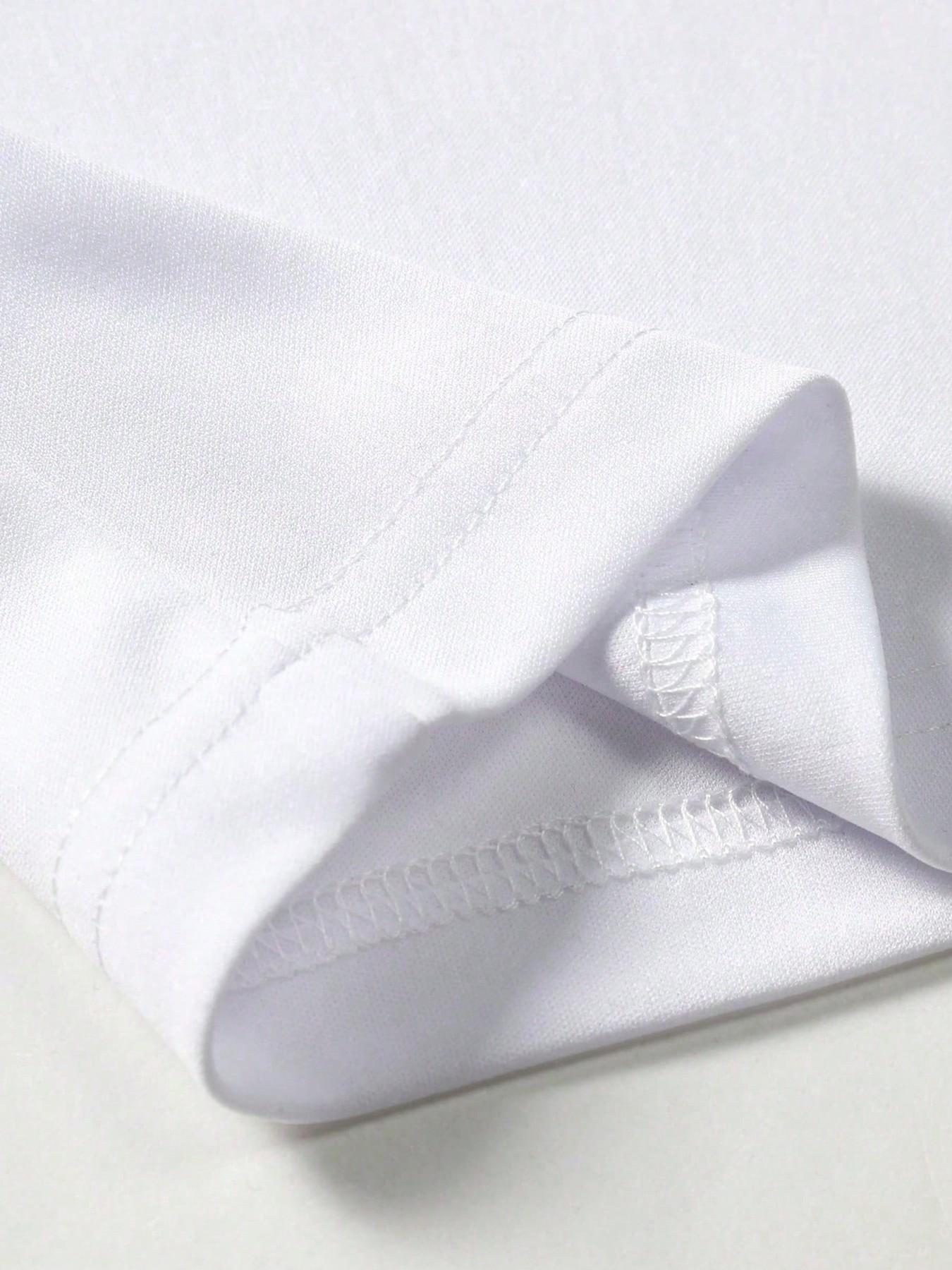 Y2K Aesthetic Heart Eye Graffiti Men's T-Shirt, Streetwear Hip Hop Casual Loose Fit Short Sleeve Top, Daily Wear Graphic Tee