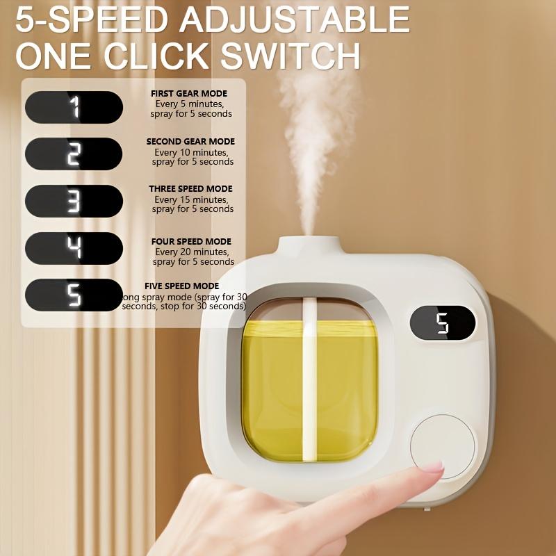 Intelligent aromatherapy machine, 5-speed automatic timed fragrance, containing 1/3/6/8 bottles of essential oils, bedroom and bathroom deodorizing, fresh air fragrance machine, essential art decoration for office, bedroom and bathroom,