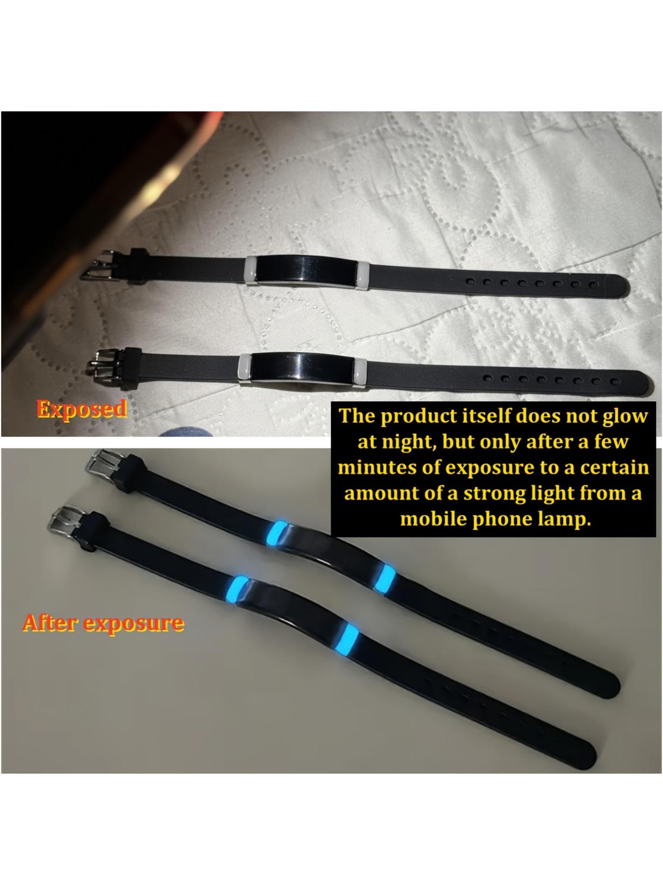 2 Pcs "With God" Inspirational Bible Verse Cross Night Light Bracelet, Cross Bracelets, Christian Silicone Identity Band, Inspirational Gift for Men and Women, All Seasons Casual Wear No Fade Couple Gift