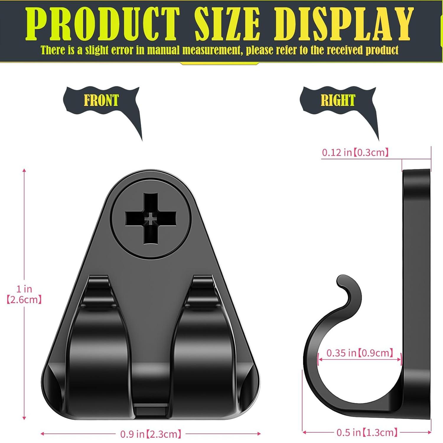 Screw-In String Light Hooks, Double Clips for Outdoor Patio, Weatherproof Fairy Light Hangers, Christmas Halloween Decor