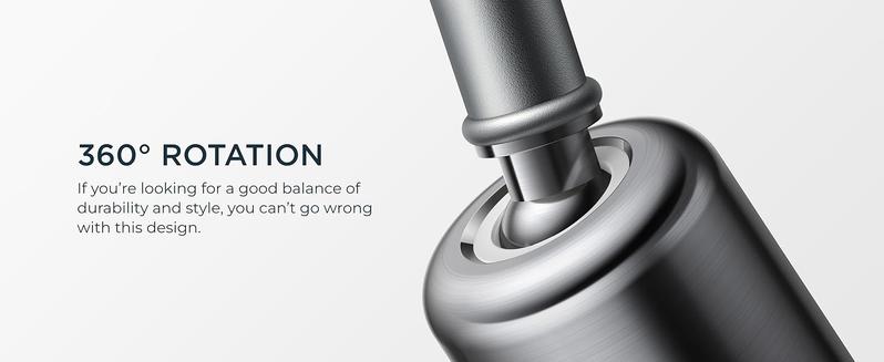 FORIOUS Kitchen Faucet with Soap Dispenser, Faucets with Pull Down Sprayer, Stainless Steel High Arch Spring Sink Faucet for Laundry Sink RV Bar