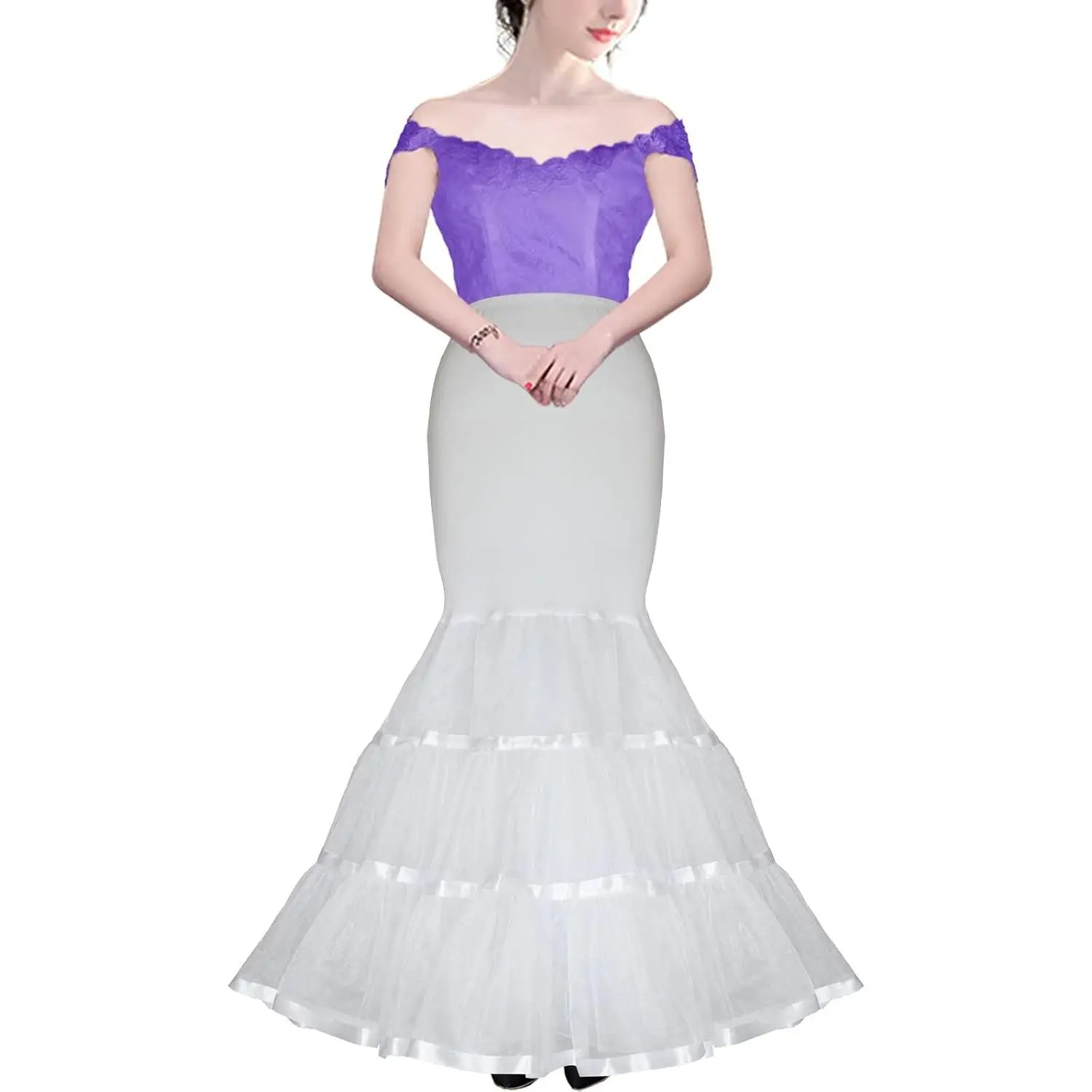 Mermaid Petticoat for Mermaid Wedding Dress Fishtail Underskirt Trumpet Crinoline Slip