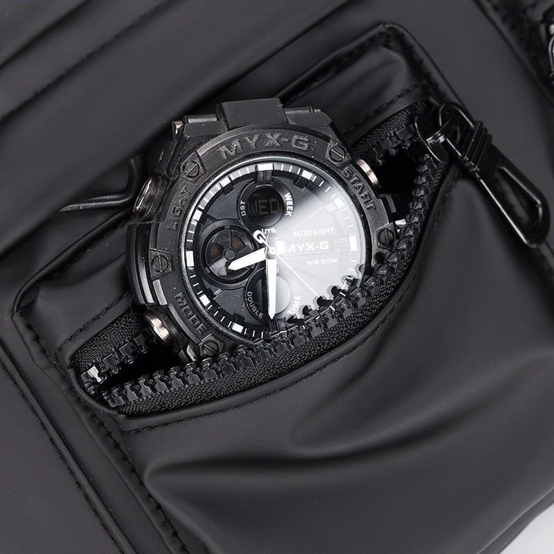 Outdoor Cycling Sports Bag, Waterproof Crossbody Backpack, Multi-Layer Waist Pack, Ideal for Running, Hiking, Biking, Daily Use