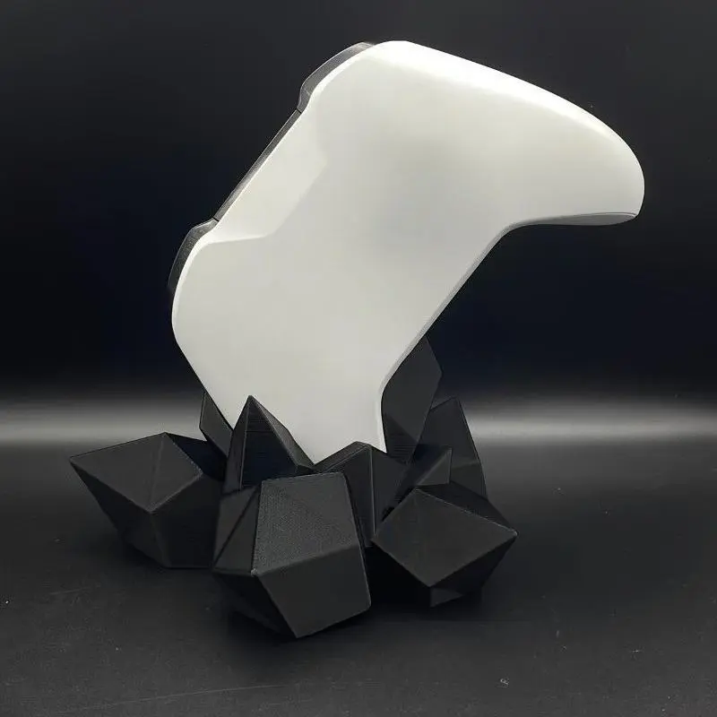3D‑Printed Game Controller Holder, Crystal Throne Shaped Phone & Gamepad Stand, Fun Novelty Desktop Ornament for Gaming Accessories