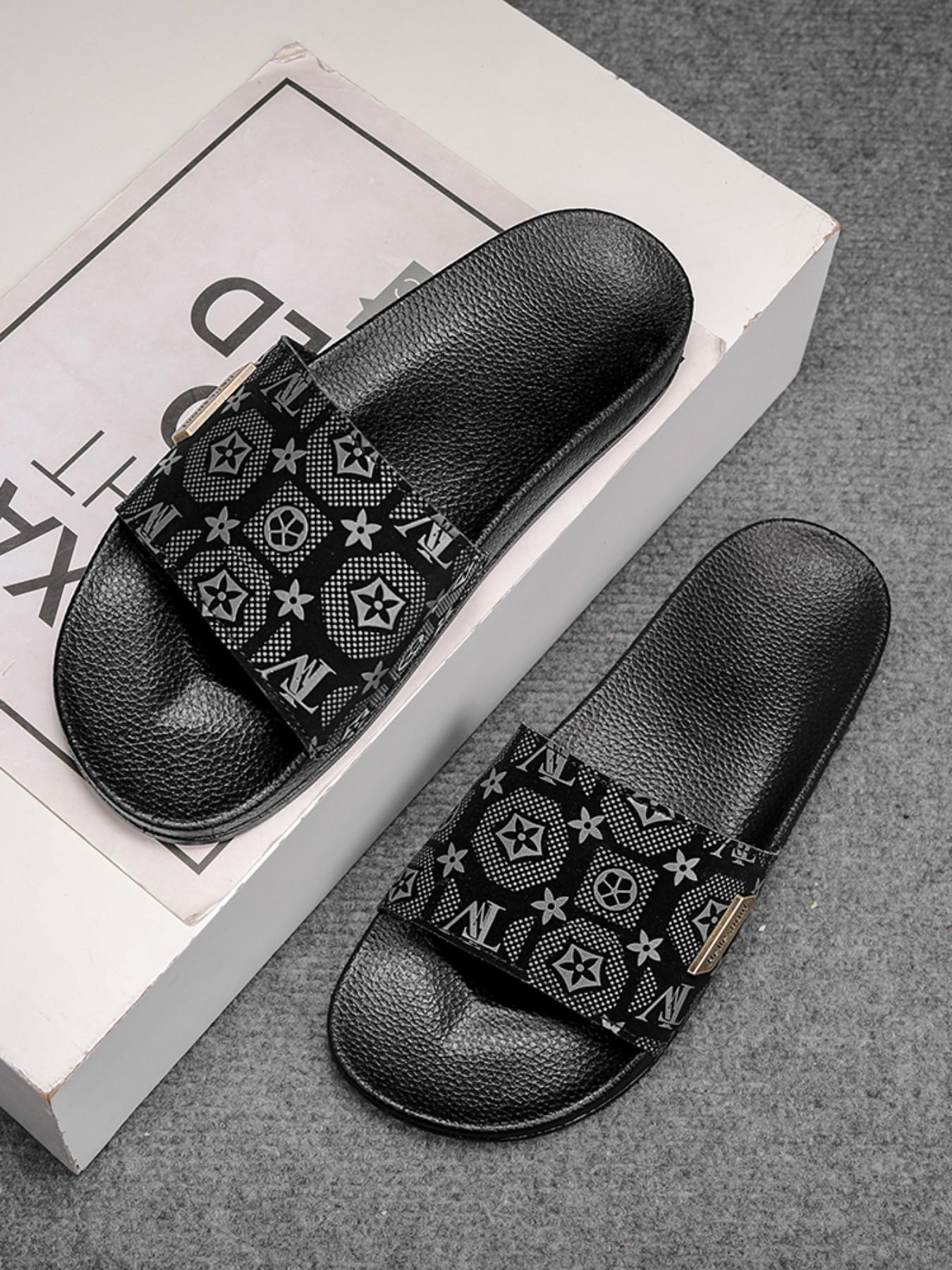 2026 Fashion Print Men's Sandals, Soft Sole Casual Flip Flops, Outdoor Beach Shoes, Comfortable Summer Footwear for Men