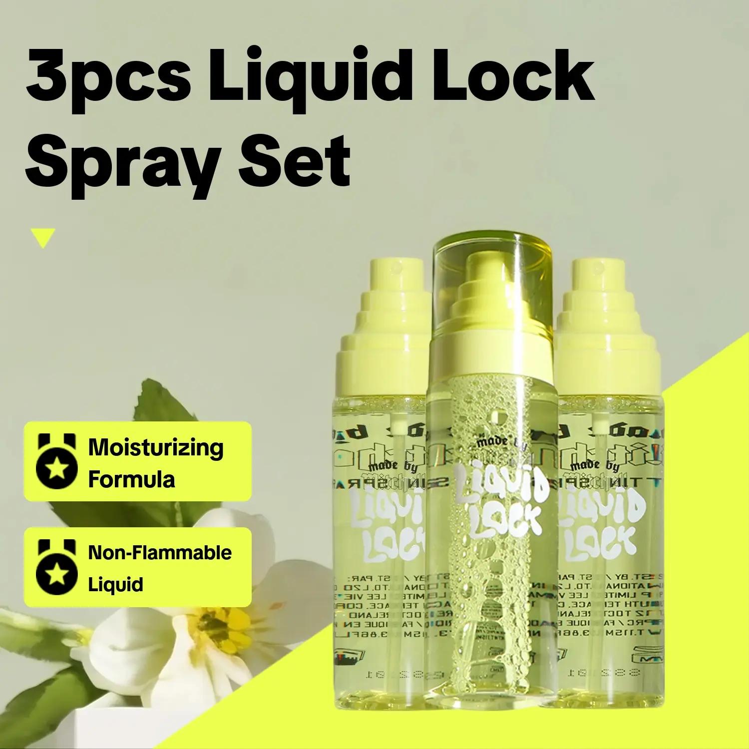 3pcs Liquid Lock Texture Setting Spray Bundles - Made By Mitchell, Summer Makeup