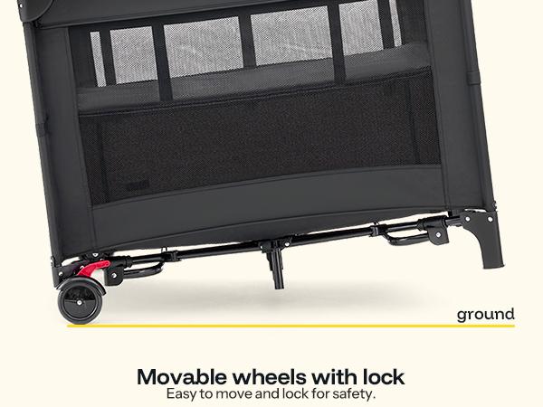 HARPPA Saimia | 5-in-1 Pack and Play Baby Bassinet & Playard, Bedside Sleeper with Mattress, Rocking Bassinet for Baby, Diaper Changing Baby Cribs, Foldable Playpen for Travel