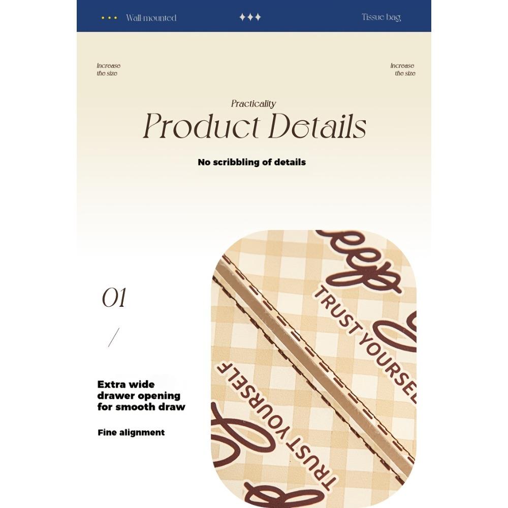 Creative Wall-Mounted Tissue Box, Soft Tissue Storage Bag for Both Bedroom and Kitchen, Fun Hanging Tissue Box.