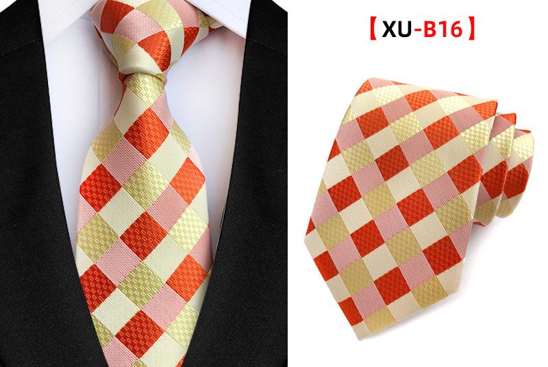 Men's Classic Striped Plaid Necktie - Male Wear for Business Look, Wedding Fit, Formal Suit Accessory - Father's Day Gift for Dad, Husband