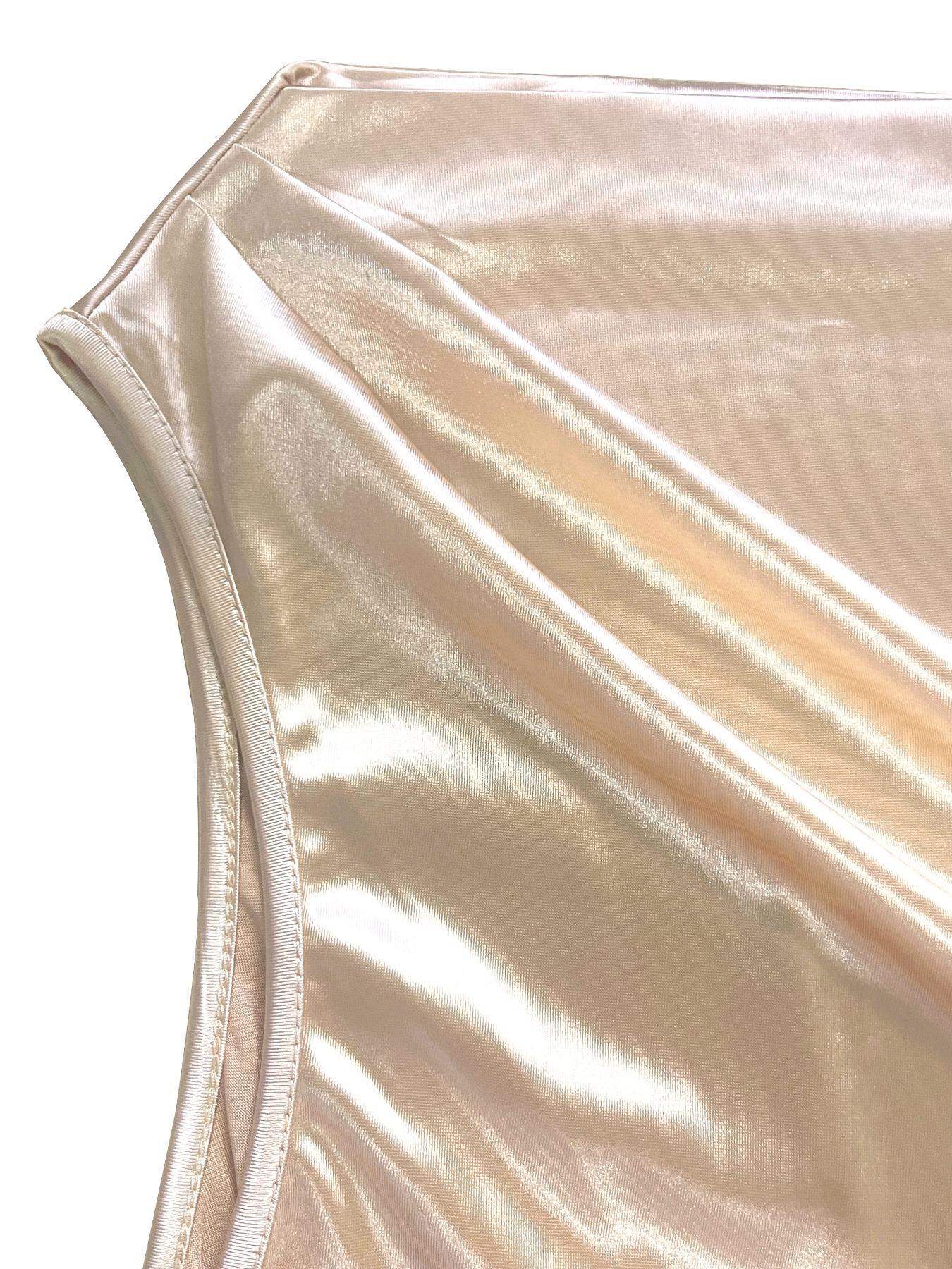 Two-piece Set Women's Solid Color Crop Top & Skirt, Elegant Fashion Casual Top & Skirt for Daily Outdoor Wear, Women Clothing for Summer