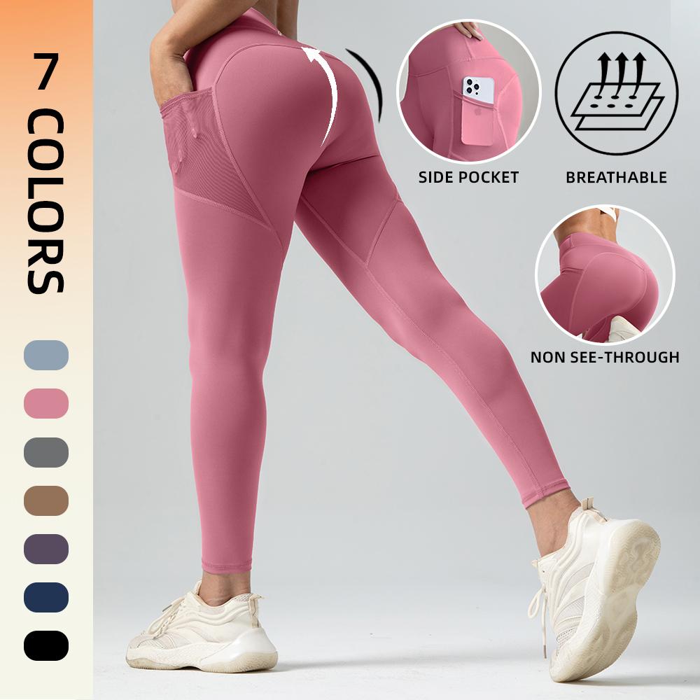 Women's High Waist Solid Side Pocket Shaping Training Leggings.,Air-Butter 3.0 Fabric,Tummy Control,High Stretch UltraSculpt Leggings,  Butt Lifting Yoga Legging,Spring Outfits 2025