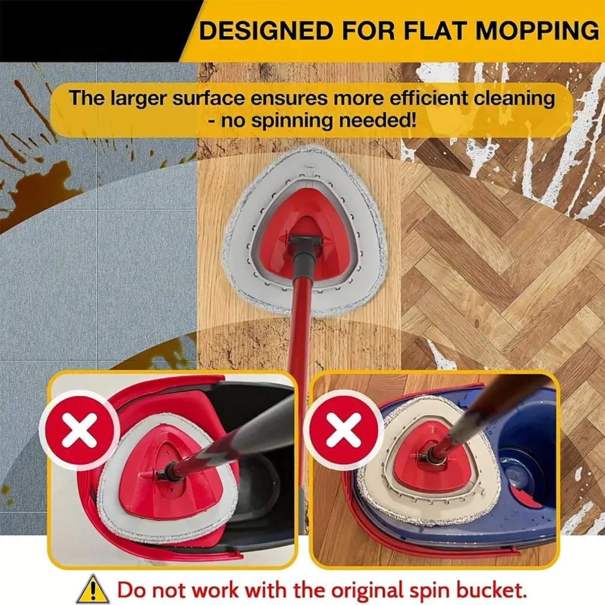 4/5Pcs Spin Mop Replacement Heads+1 Plastic Pads, Compatible with O-Cedar Easywring 1 Tank& Rinseclean 2Tank Systems, Soft Microfiber Reusable Cleaning Pads Cleaning Supplies, Microfiber Mop Refill