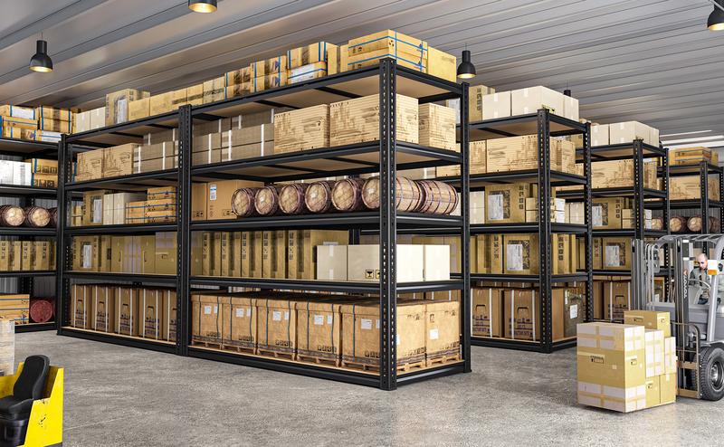 48" W Garage Shelving 3000LBS Heavy Duty Garage Storage Shelves, 5 Tier Adjustable Metal Shelving Unit Utility Rack Shelf for Warehouse, Pantry, Closet, Kitchen , Black