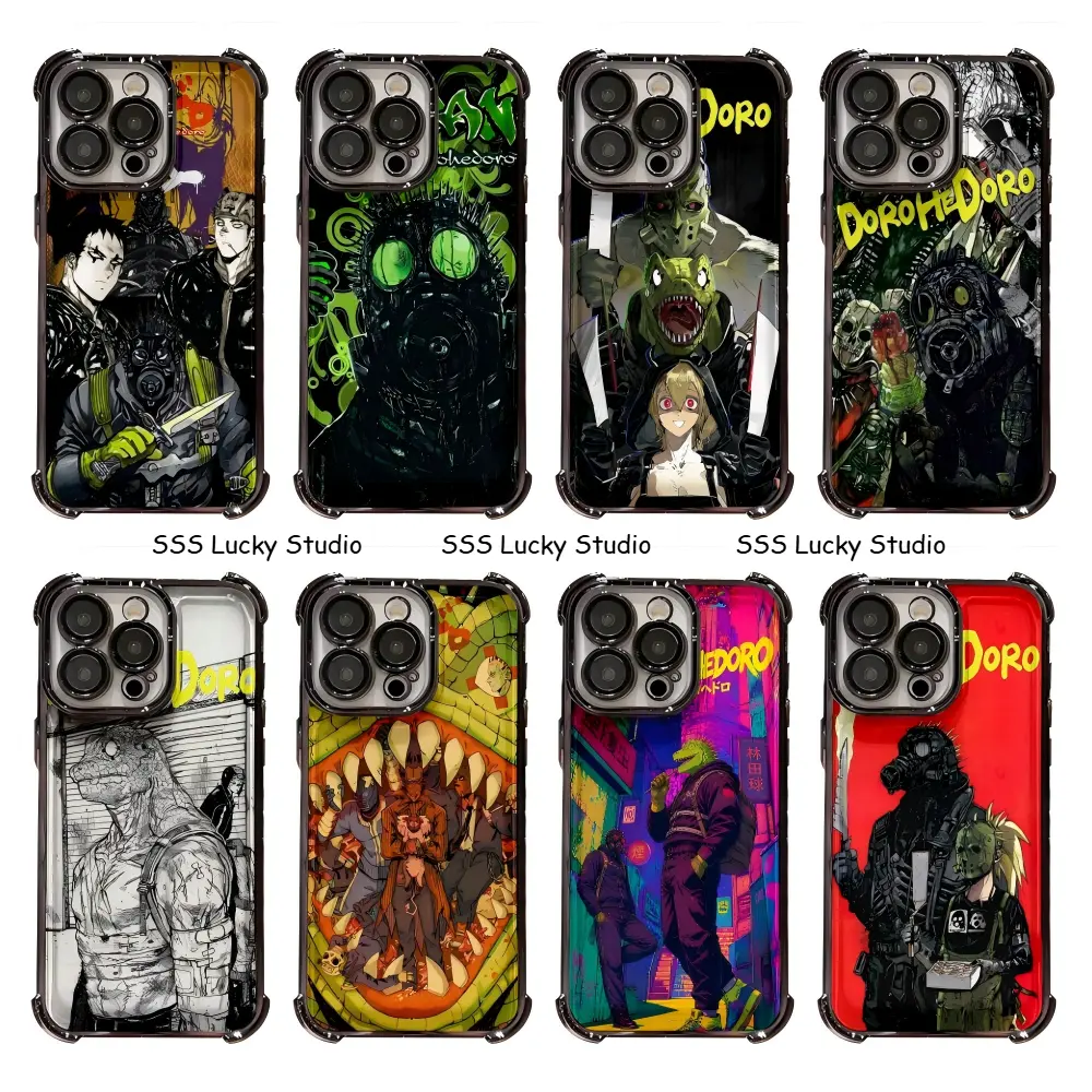 Hot Anime Dorohedoro Phone Cases For iPhone 17 ProMax/Pro/Air 16 Plus 15 14 13 12,Black Transparent Shockproof Protection Cover Accessories,Ideal Birthday Holiday Gift