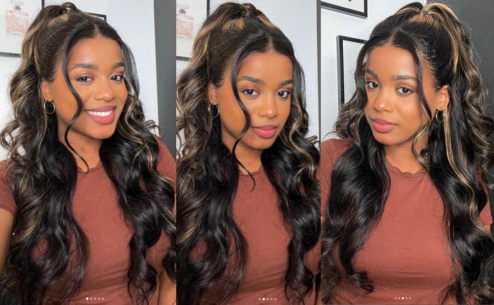 【Hot】Lemoda 13x6 SKINLIKE Real HD Lace Wigs Pre-Pleached Knots 15A 13x4 Body Wave Full Lace Frontal Wigs Brazilian Virgin Human Hair 0.1mm Ultra-thin Tiny Knots Frayed Ends Lace Wig 200% Density