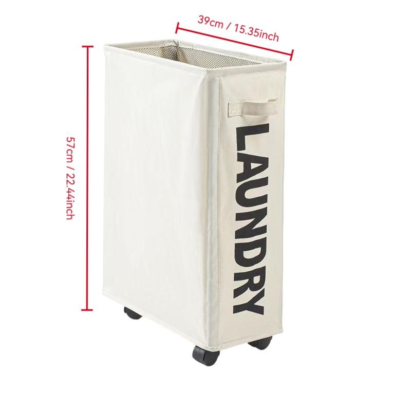 Multifunctional Storage Basket with Wheels - Foldable Home Organizer for Yoga Mats and Laundry