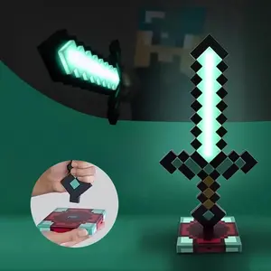 Diamond Sword Night Light Ornament, Illuminated Night Light, Color Changing Sword Game Accessory, Gift Toy Model, Table Lamp Decoration, Christmas Gift, Gaming Lights